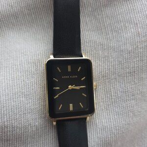 Anne Klein Women's Strap Watch Black and Gold